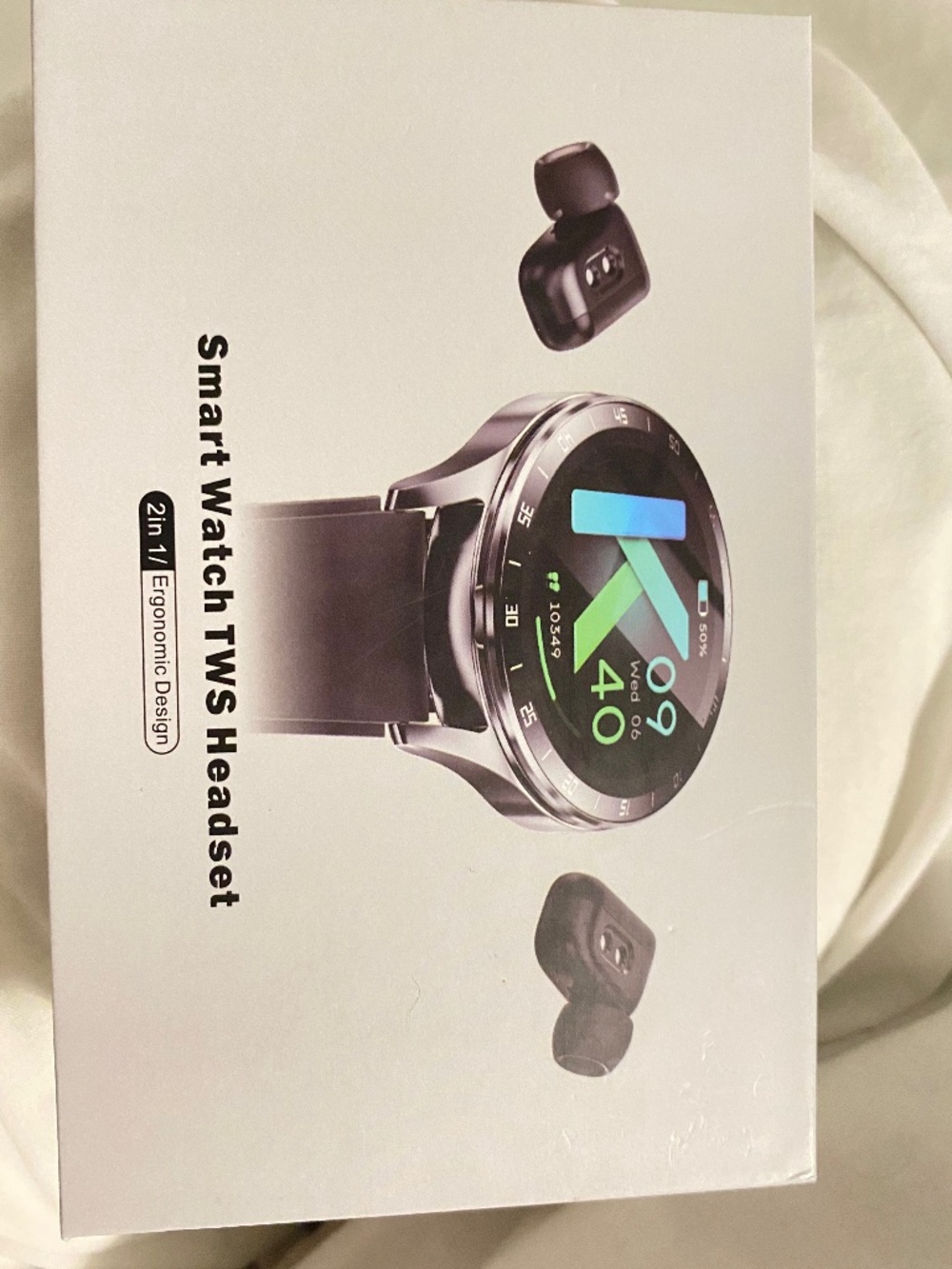 Smart watch with white band